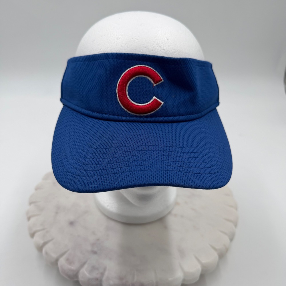 OC Sports Chicago Cubs MLB Visor‎ Royal Blue Mesh Adjustable Hat OSFM Unisex